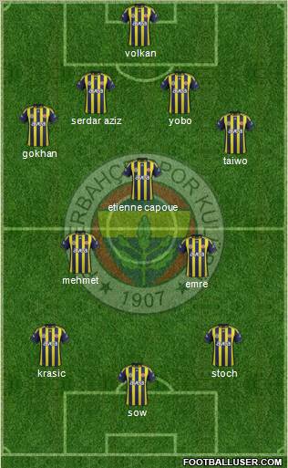 Fenerbahçe SK Formation 2012