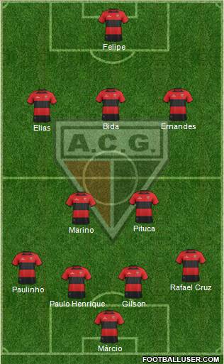 Atlético C Goianiense 4-2-3-1 football formation