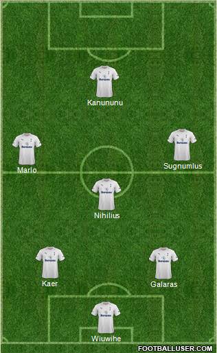 Tottenham Hotspur Formation 2012