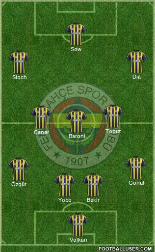 Fenerbahçe SK Formation 2012