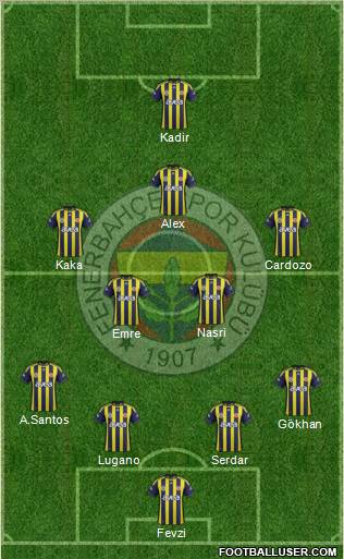 Fenerbahçe SK Formation 2012