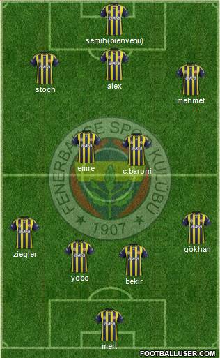 Fenerbahçe SK Formation 2012