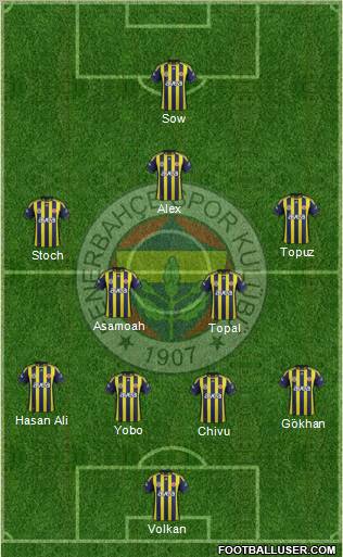 Fenerbahçe SK Formation 2012