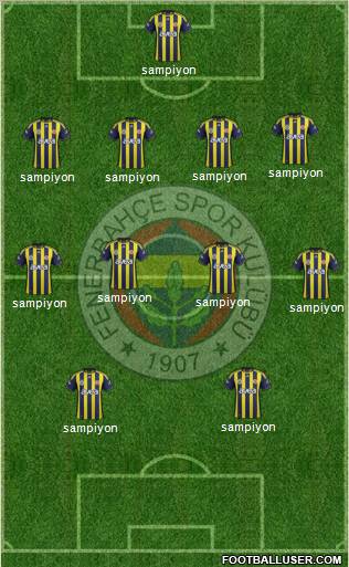 Fenerbahçe SK Formation 2012