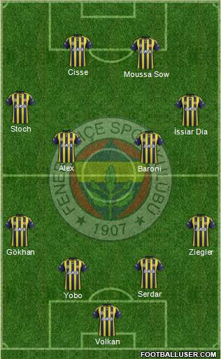 Fenerbahçe SK Formation 2012