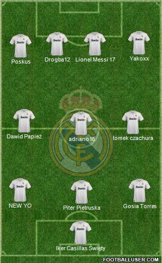 Real Madrid C.F. Formation 2012