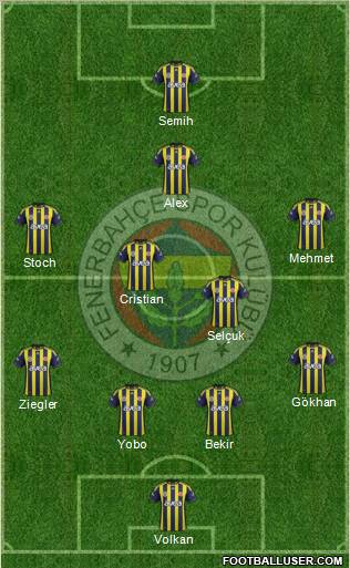 Fenerbahçe SK Formation 2012
