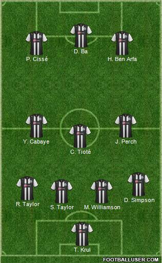 Newcastle United Formation 2012