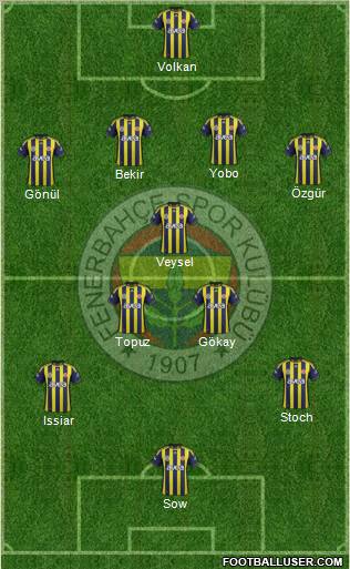 Fenerbahçe SK Formation 2012