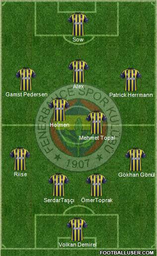 Fenerbahçe SK Formation 2012