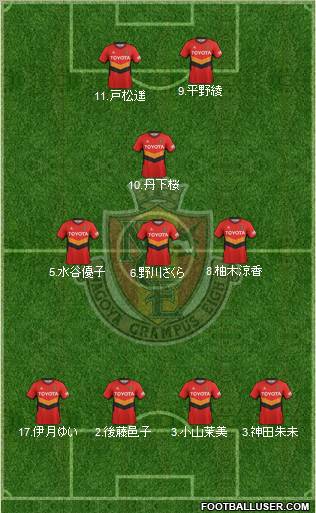 Nagoya Grampus 4-3-1-2 football formation