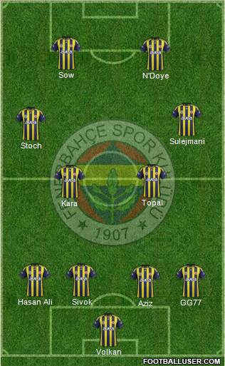 Fenerbahçe SK Formation 2012