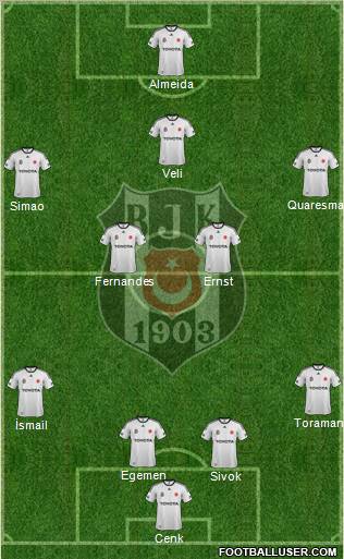 Besiktas JK Formation 2012