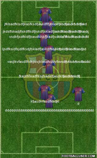 F.C. Barcelona Formation 2012