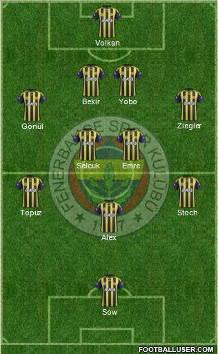 Fenerbahçe SK Formation 2012