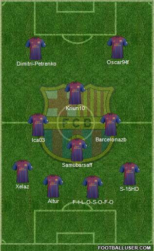 F.C. Barcelona Formation 2012