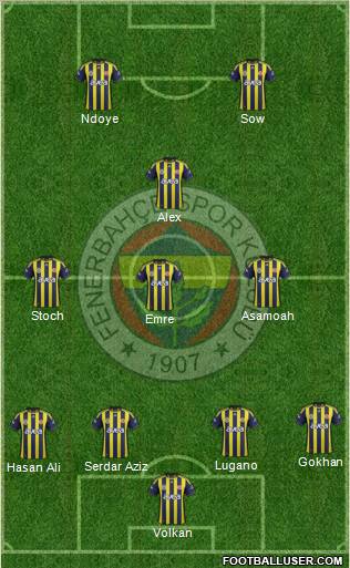 Fenerbahçe SK Formation 2012