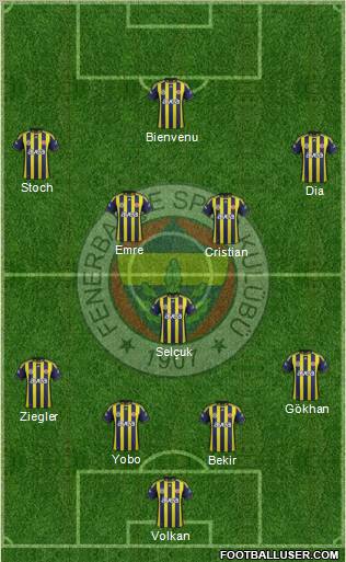 Fenerbahçe SK Formation 2012