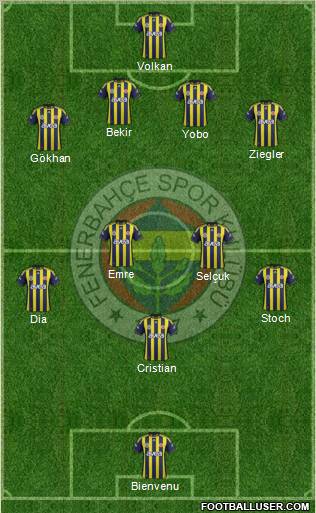 Fenerbahçe SK Formation 2012