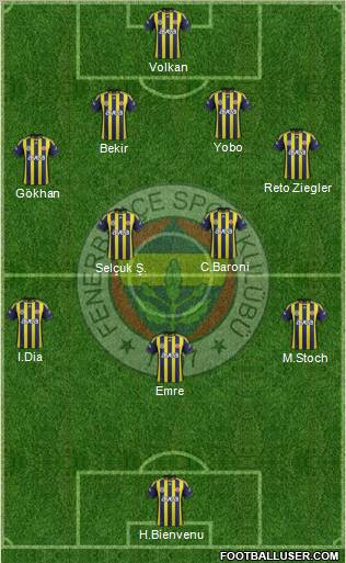Fenerbahçe SK Formation 2012