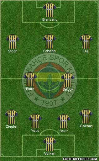 Fenerbahçe SK Formation 2012