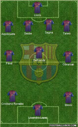 F.C. Barcelona Formation 2012