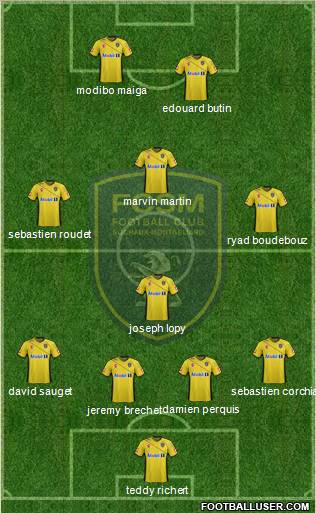 FC Sochaux-Montbéliard Formation 2012