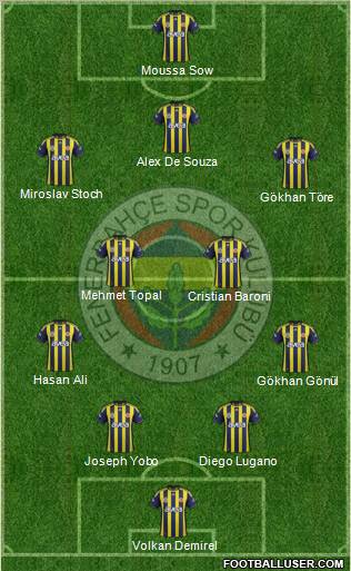 Fenerbahçe SK Formation 2012