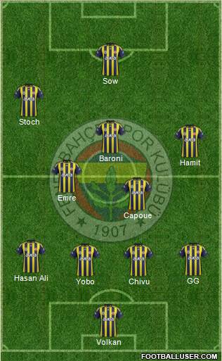 Fenerbahçe SK Formation 2012
