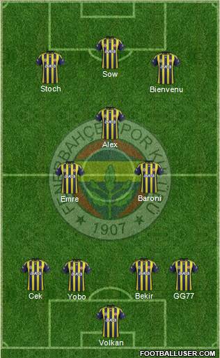 Fenerbahçe SK Formation 2012