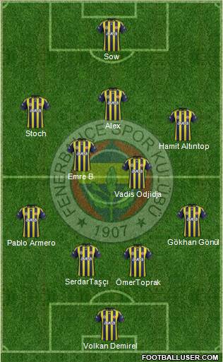 Fenerbahçe SK Formation 2012