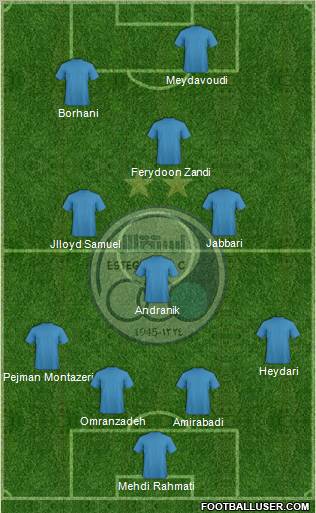 Esteghlal Tehran Formation 2012
