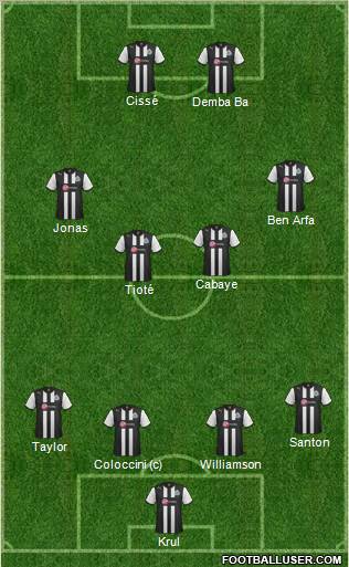 Newcastle United Formation 2012