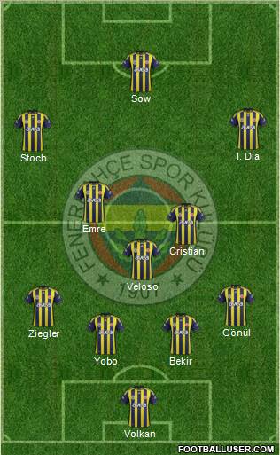 Fenerbahçe SK Formation 2012