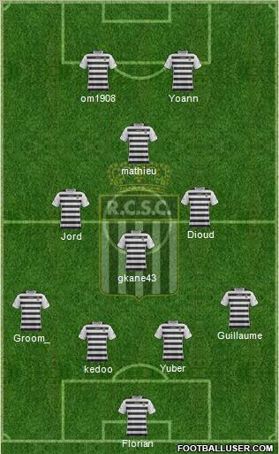 Sporting du Pays de Charleroi 4-3-1-2 football formation