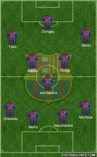 F.C. Barcelona Formation 2012