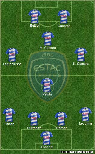 Esperance Sportive Troyes Aube Champagne football formation