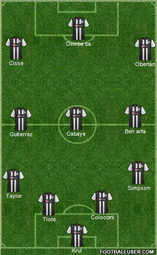 Newcastle United Formation 2012