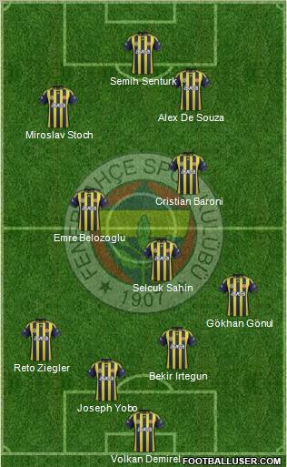 Fenerbahçe SK Formation 2012