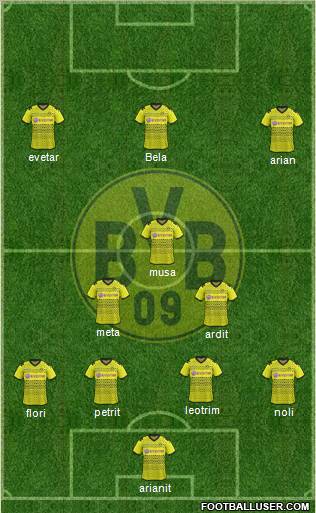 Borussia Dortmund Formation 2012