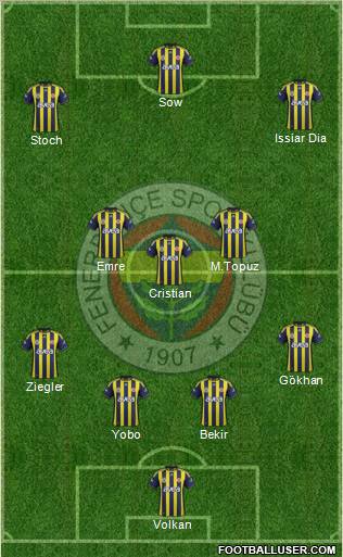 Fenerbahçe SK Formation 2012