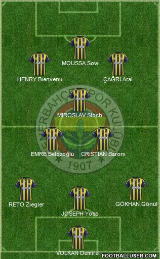 Fenerbahçe SK Formation 2012