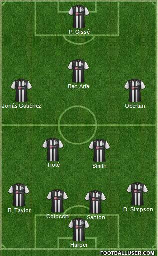 Newcastle United Formation 2012
