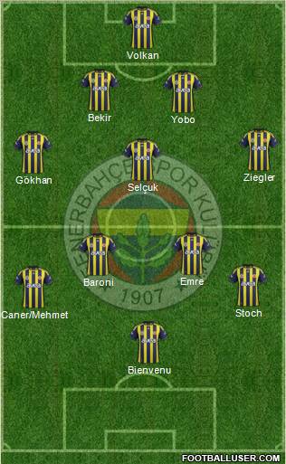 Fenerbahçe SK Formation 2012