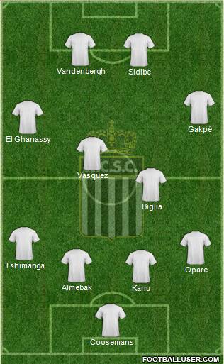 Sporting du Pays de Charleroi 4-4-2 football formation