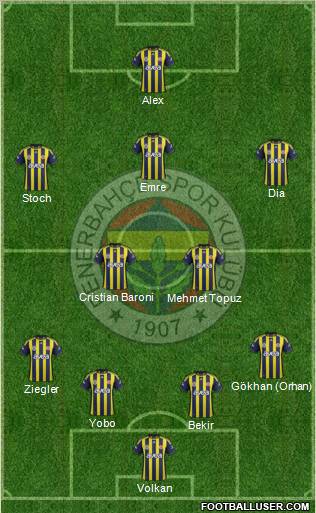 Fenerbahçe SK Formation 2012