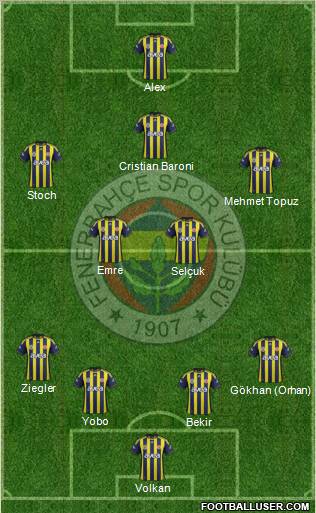 Fenerbahçe SK Formation 2012
