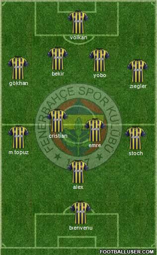 Fenerbahçe SK Formation 2012