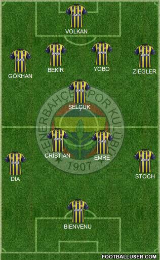 Fenerbahçe SK Formation 2012