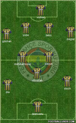 Fenerbahçe SK Formation 2012